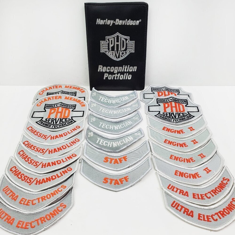 Harley Davidson Vintage Patches PHD Service Technician Training Portfolio